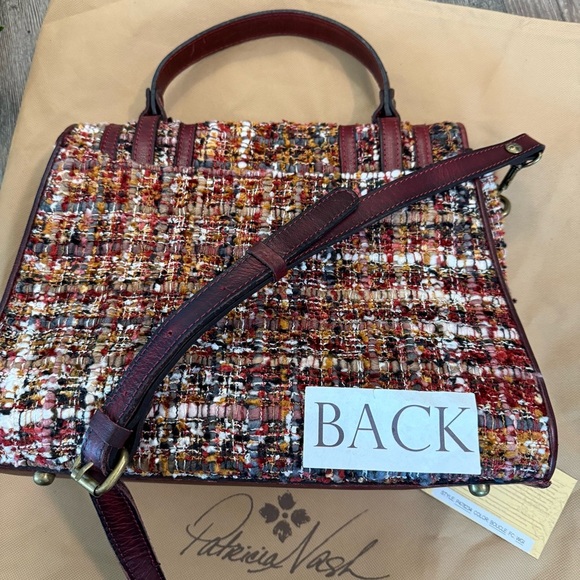 PATRICIA NASH Earth Tone Boucle 3-Piece Set Handbag Wallet Pouch - Picture 6 of 16